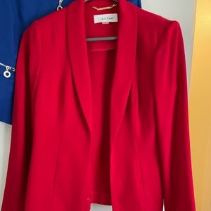 FLASH SALE 🧊 Calvin Klein Red Open Blazer